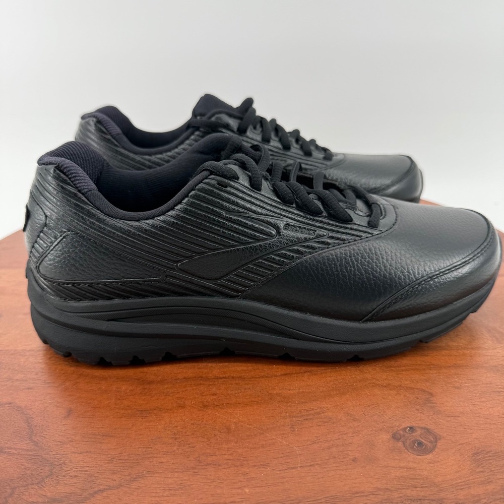 Brooks Addiction Walker 2 Black Leather Walking Shoes 1203071B072 Women Size 9.5